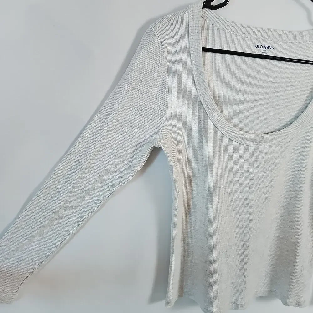 Old Navy Womens Sz. XL Petite,Ribbed Knit/V-neck/Long Sleeve Shirt/3-Pack Bundle